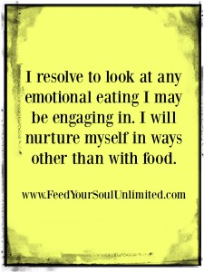 I resolve to look at my emotional eating