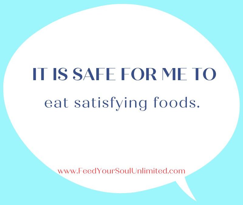 Intuitive Eating and the Satisfaction Factor